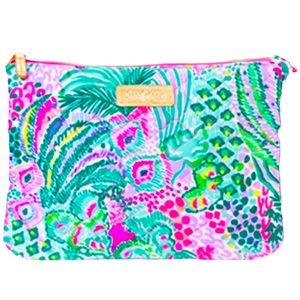 NWT $68 Lilly Pulitzer GWP Quilted Pouch: Multi Banana Split